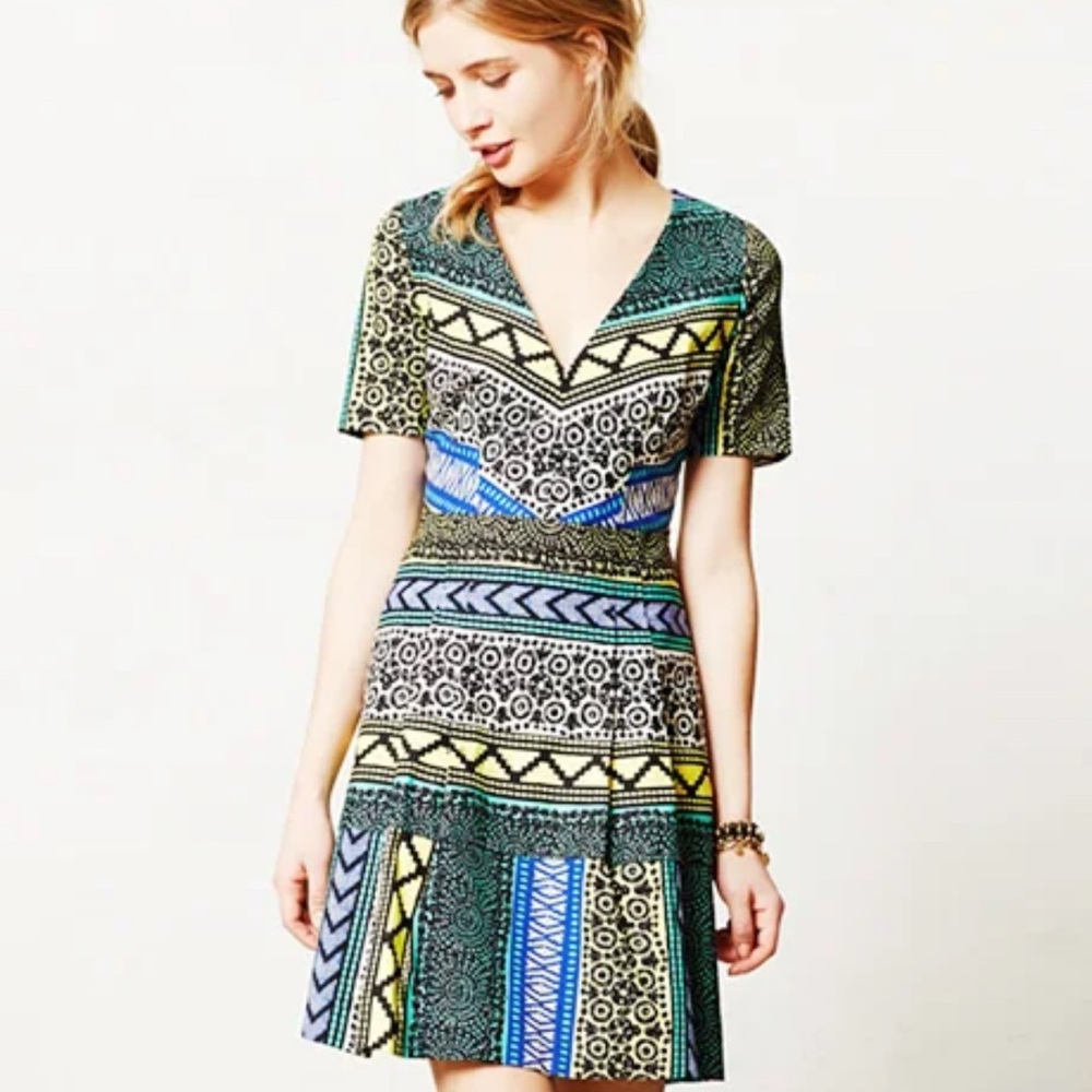 Multicolor Patterned Dress - Picture 3 of 9